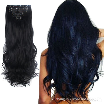 Wholesale Body Wave Curly 100% Raw Black Brazilian Human Remy Clip In Hair Extensions Seamless Indian Clip In Hair Extension